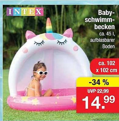 Baby-Schwimmbecken ca. 45 l, aufblasbarer Boden