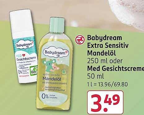Babydream Extra Sensitiv Mandelöl 250 ml oder Med Gesichtscreme 50 ml