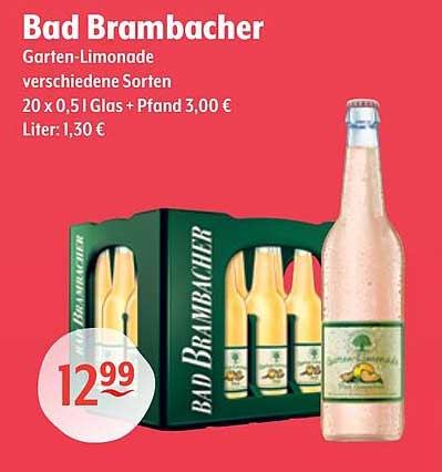 Bad Brambacher Garten-Limonade verschiedene Sorten