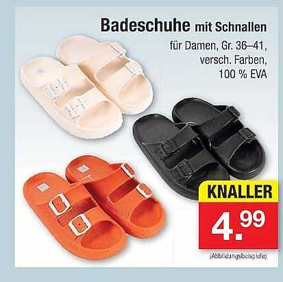 Badeschuhe mit Schnallen