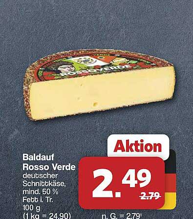 Baldauf Rosso Verde deutscher Schnittkäse, mind. 50 % Fett i. Tr. 100 g