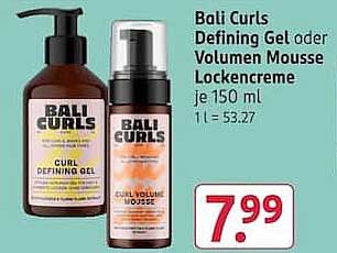 Bali Curls Defining Gel oder Volumen Mousse Lockencreme je 150 ml