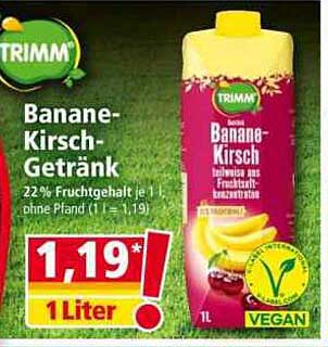 Banane-Kirsch-Getränk