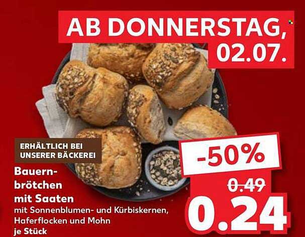 Bauernbrötchen mit Saaten