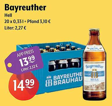 Bayreuther Hell 20 x 0,33 l + Pfand 3,10 €