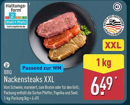 BBQ Nackensteaks XXL