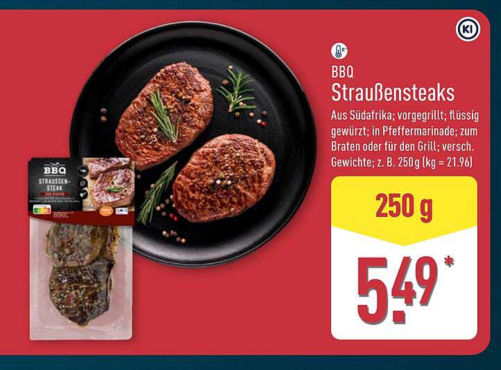 BBQ Straußensteaks