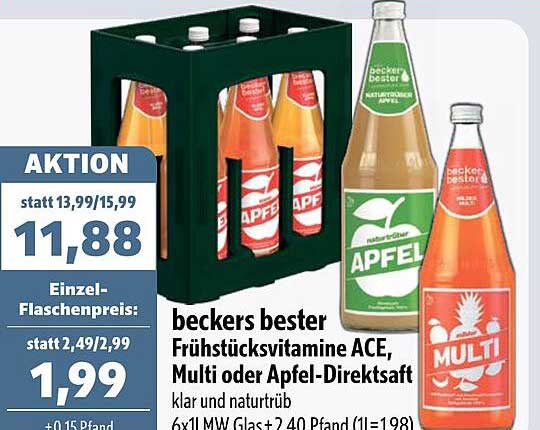 beckers bester Frühstücksvitamine ACE, Multi oder Apfel-Direktsaft