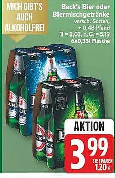 Beck's Bier oder Biermischgetränke