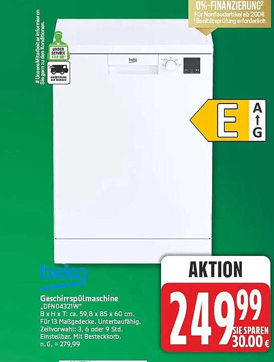 beko Geschirrspülmaschine "DFN04321W"