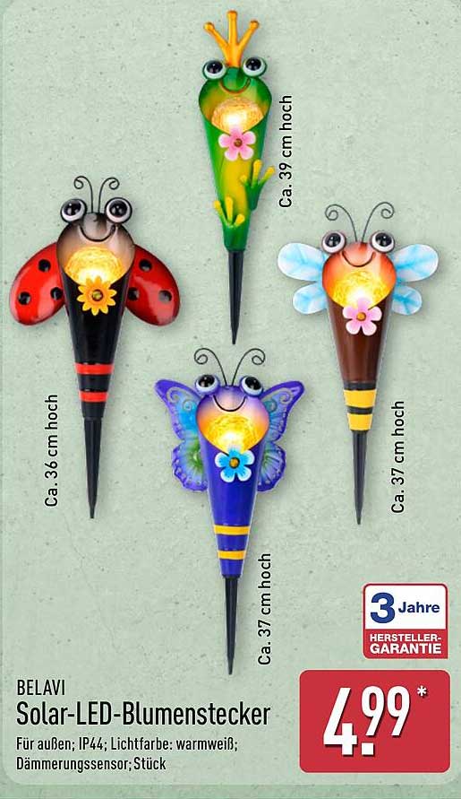 BELAVI Solar-LED-Blumenstecker