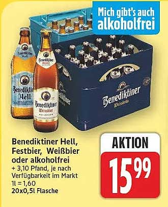 Benediktiner Hell, Festbier, Weißbier oder alkoholfrei