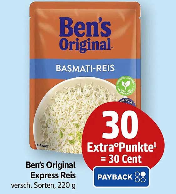 Ben’s Original Express Reis versch. Sorten, 220 g