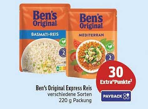 Ben's Original Express Reis verschiedene Sorten 220 g Packung