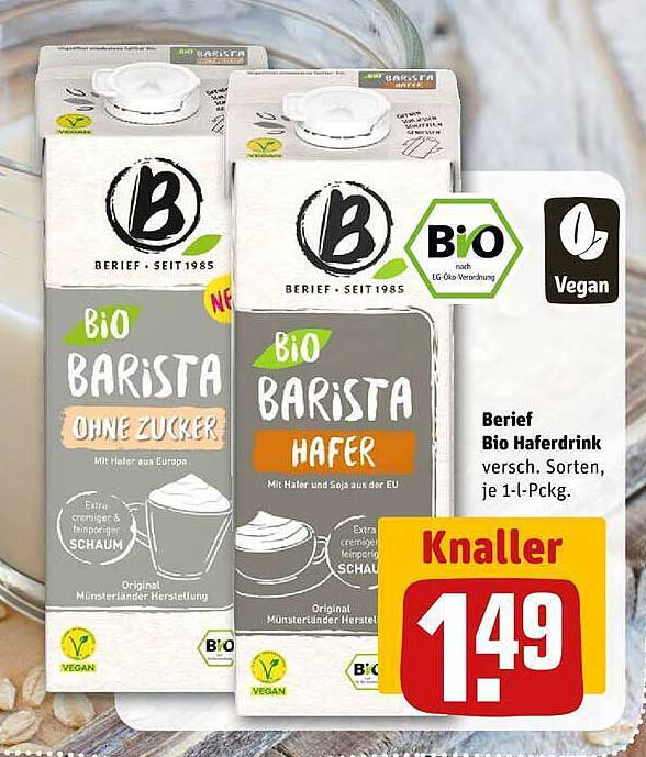 Berief Bio Haferdrink versch. Sorten, je 1-l-Pckg.