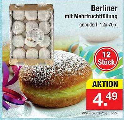 Berliner mit Mehrfruchtfüllung