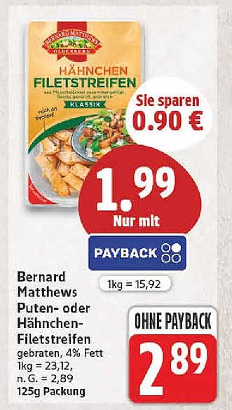 Bernard Matthews Puten- oder Hähnchen-Filetstreifen