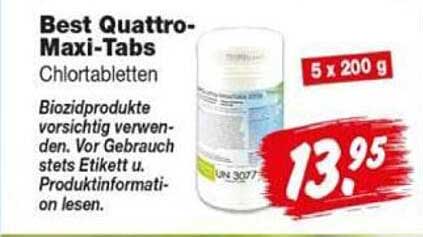 Best Quattro-Maxi-Tabs Chlortabletten