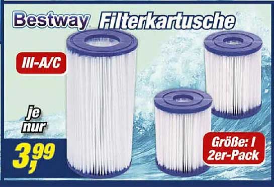 Bestway Filterkartusche III-A/C Größe I 2er-Pack