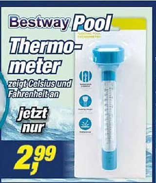 Bestway Pool Thermo-meter zeigt Celsius und Fahrenheit an jetzt nur