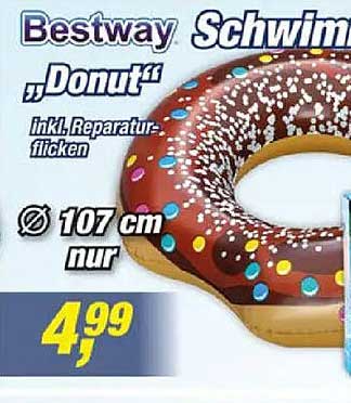 Bestway Schwim... „Donut“ inkl. Reparaturflicken Ø 107 cm nur