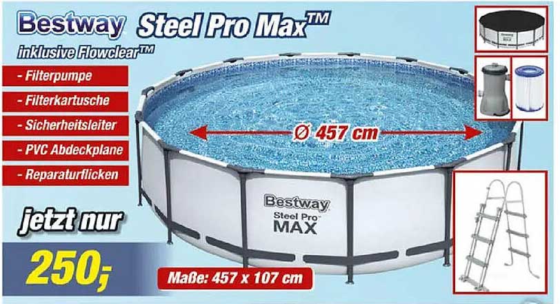 Bestway Steel Pro Max™ inklusive Flowclear™