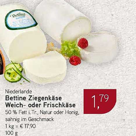 Bettine Ziegenkäse Weich- oder Frischkäse