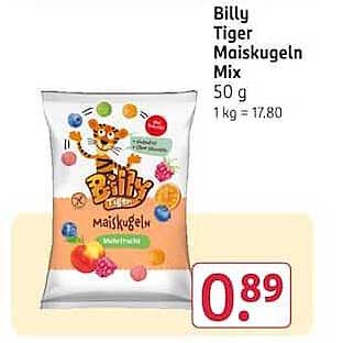 Billy Tiger Maiskugeln Mix 50 g