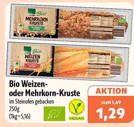 Bio Weizen- oder Mehrkorn-Kruste