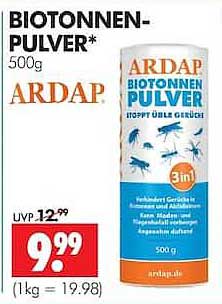 BIOTONNEN-PULVER* 500g ARDAP