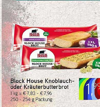 Block House Knoblauch- oder Kräuterbutterbrot