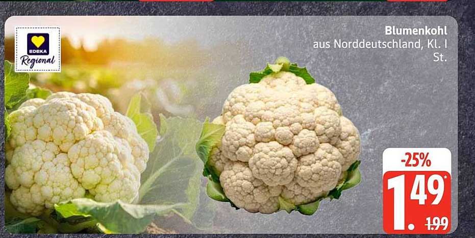 Blumenkohl aus Norddeutschland, Kl. I St.
