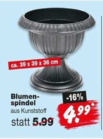 Blumensindel aus Kunststoff