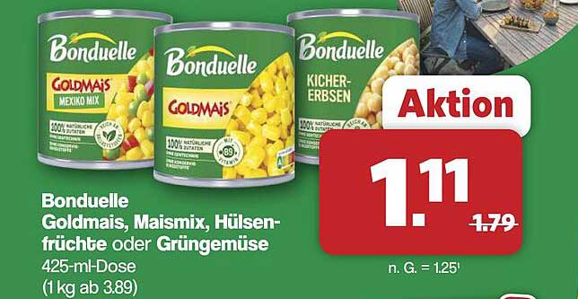 Bonduelle Goldmais, Maismix, Hülsenfrüchte oder Gemüse