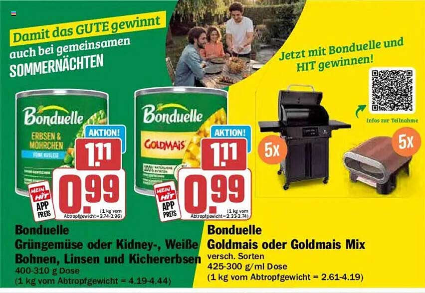 Bonduelle Gringemüse oder Kidney-, Weiße Bohnen, Linsen und Kichererbsen