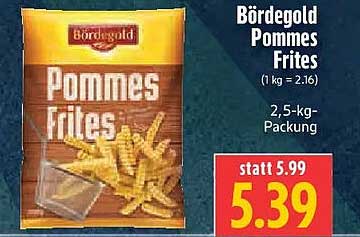 Bördegold Pommes Frites