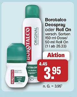 Borotalco Deospray oder Roll On
