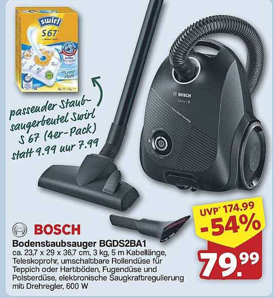 BOSCH Bodenstaubsauger BGDS2BA1