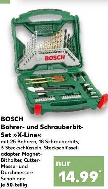BOSCH Bohrer- und Schrauberbit-Set »X-Line«