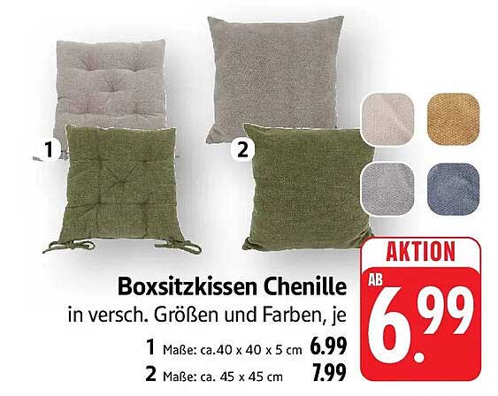 Boxsitzkissen Chenille