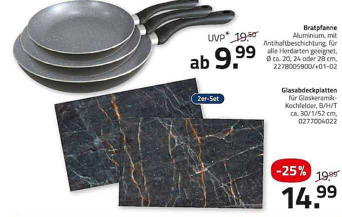 Bratpfanne Aluminium, mit Antihaftbeschichtung, für alle Herdarten geeignet, Ø ca. 20, 24 oder 28 cm, 2278005900/+01-02