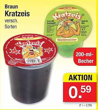 Braun Krazteis versch. Sorten 200-ml-Becher