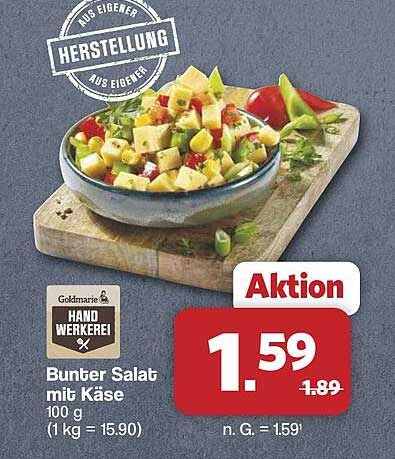 Bunter Salat mit Käse