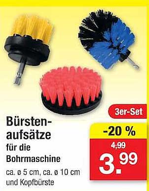 Bürsten- aufsätze für die Bohrmaschine