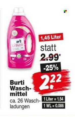 Burti Waschmittel ca. 26 Waschgänge