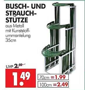 BUSCH- UND STRAUCH-STÜTZE aus Metall mit Kunststoff-ummantelung 35cm