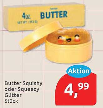 Butter Squishy oder Squeezy Glitter Stück