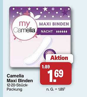 Camelia Maxi Binden 12-20-Stück-Packung