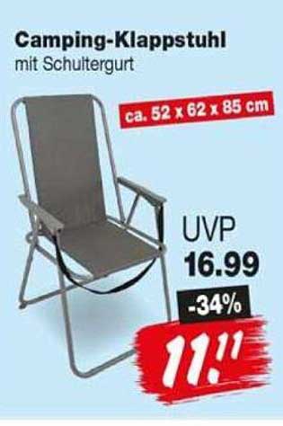 Camping-Klappstuhl mit Schultergurt