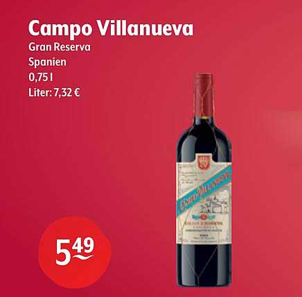Campo Villanueva Gran Reservo Spanien 0,75 l